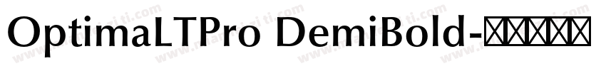 OptimaLTPro DemiBold字体转换
